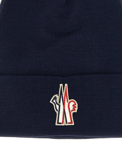 Logo patch beanie Hats