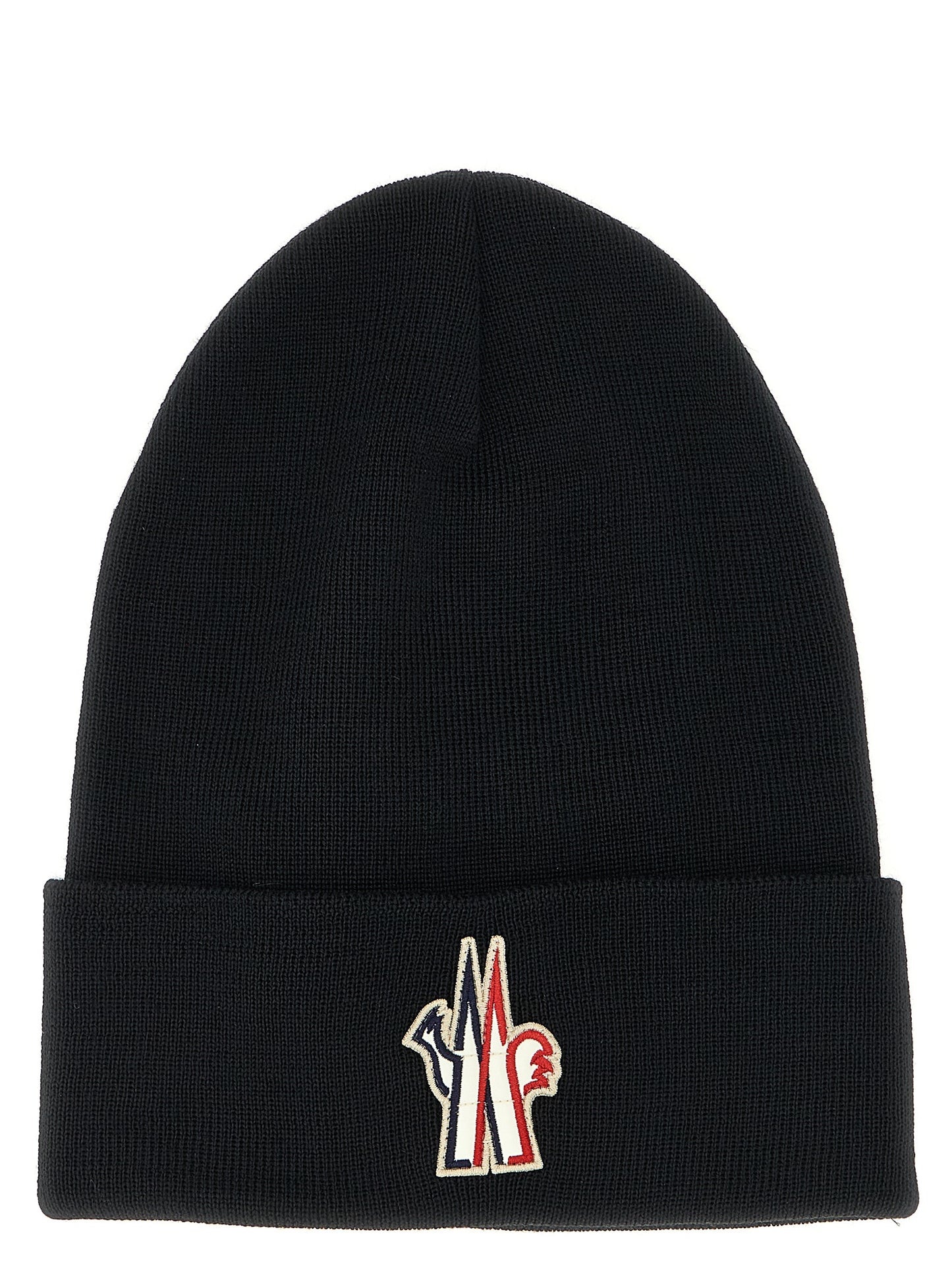 Logo patch beanie Hats
