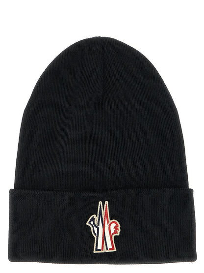 Logo patch beanie Hats