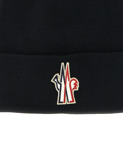 Logo patch beanie Hats
