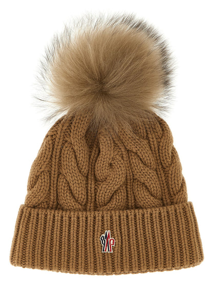 Pompon braided cap Hats