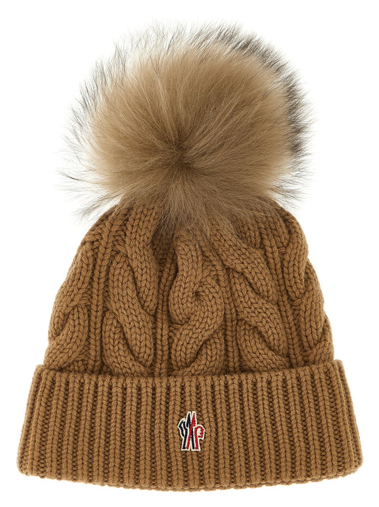 Pompon braided cap Hats