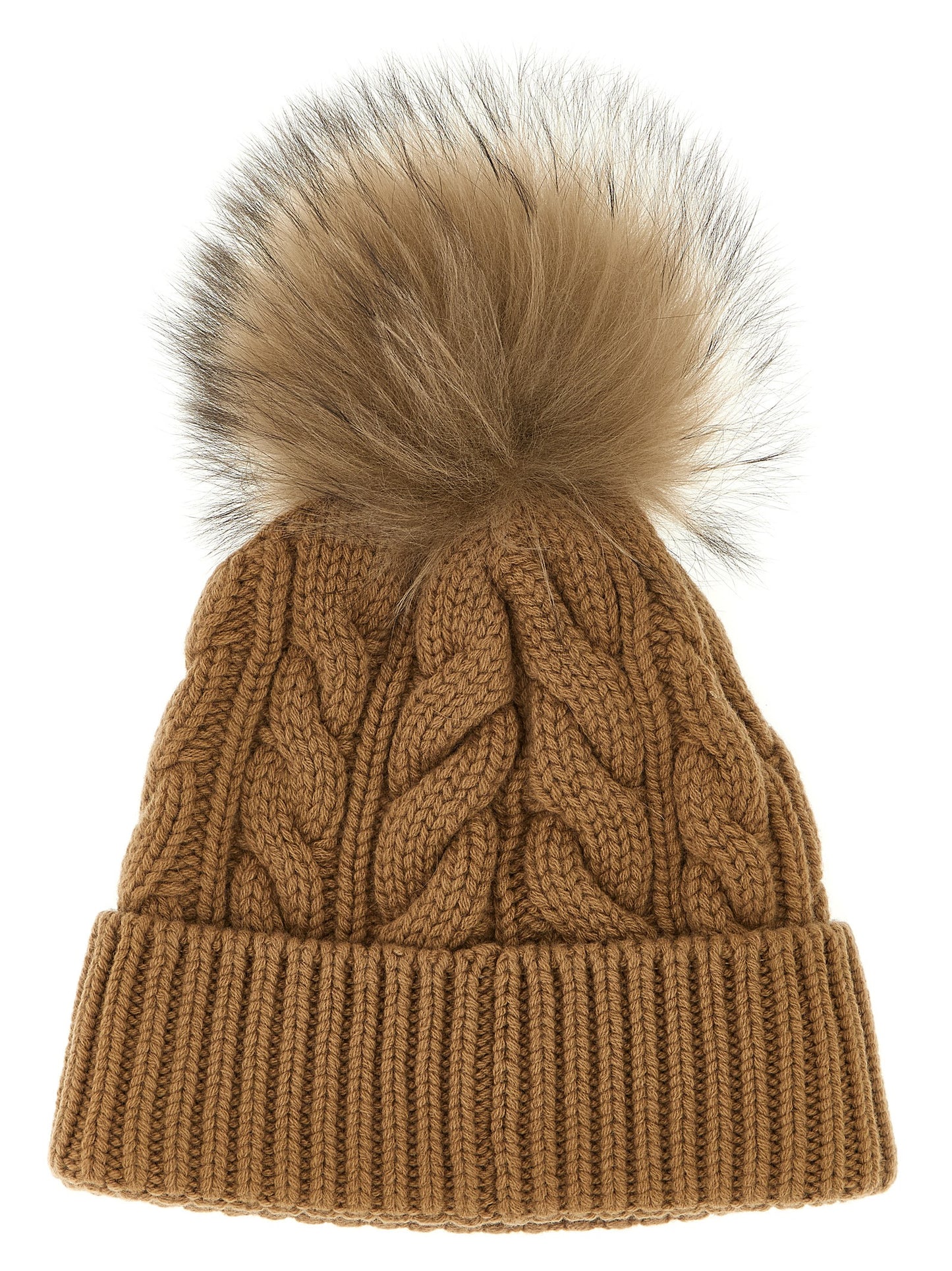 Pompon braided cap Hats