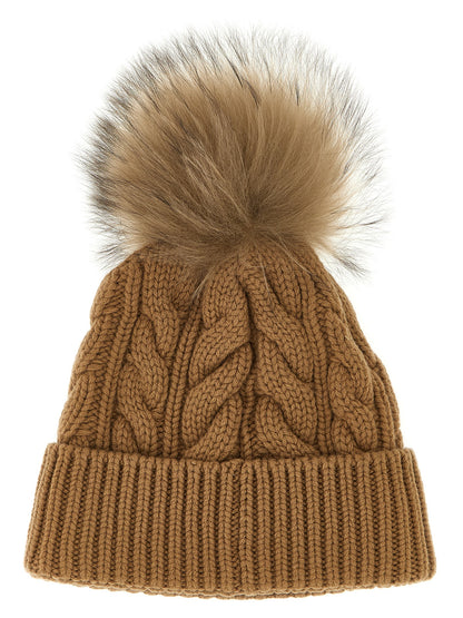 Pompon braided cap Hats