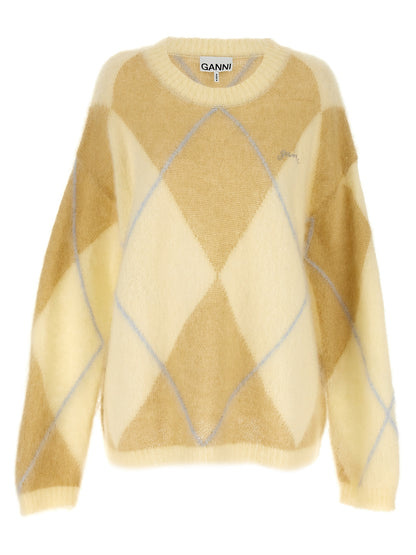 Logo embroidery diamond sweater Sweater, cardigans