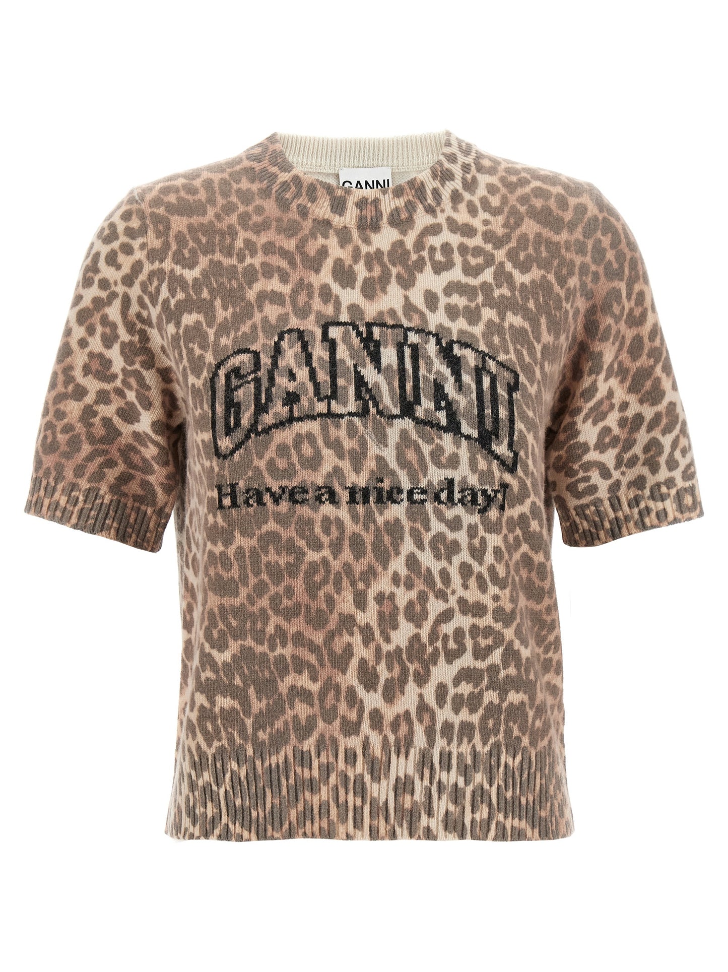 'Leopard Wool Mix' T-shirt T-shirt
