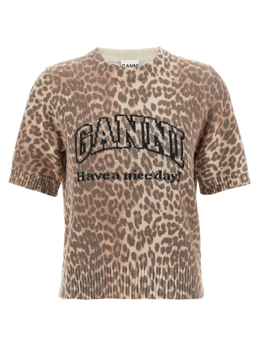 'Leopard Wool Mix' T-shirt T-shirt