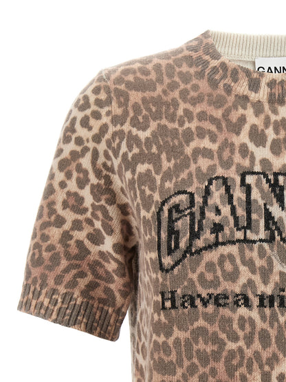 'Leopard Wool Mix' T-shirt T-shirt