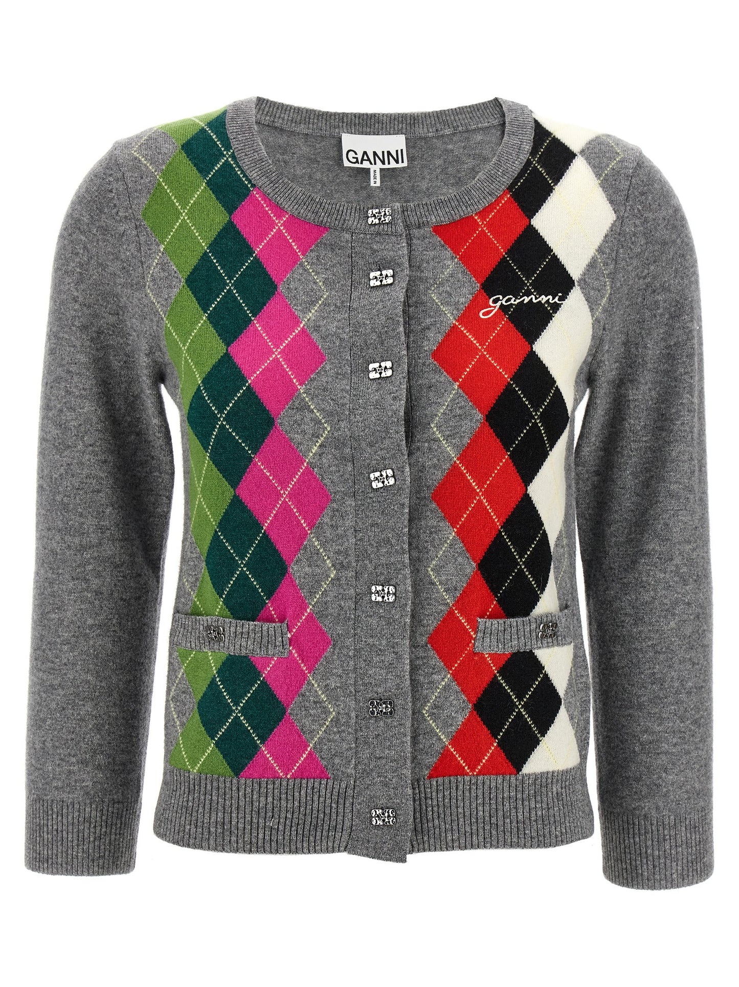 'Grey Check' cardigan Sweater, cardigans