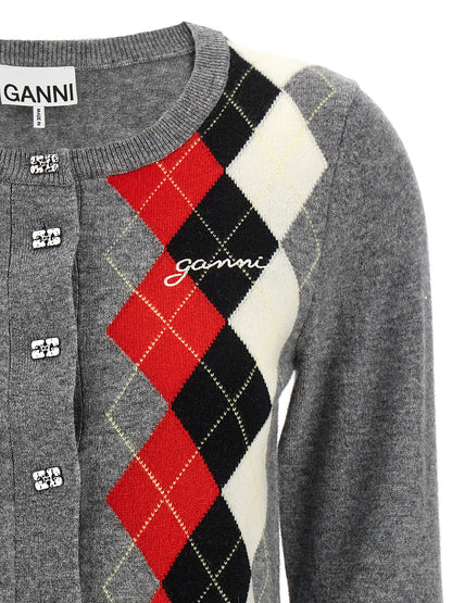 'Grey Check' cardigan Sweater, cardigans