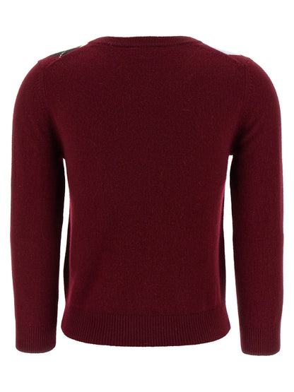 'Burgundy Check' cardigan Sweater, cardigans