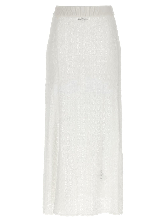 'Shiny Pointelle Knit' skirt Skirts