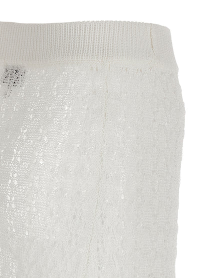'Shiny Pointelle Knit' skirt Skirts