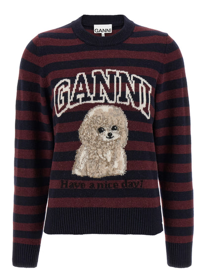 'Graphic Wool Mix Poodle Stripe' sweater Sweater, cardigans