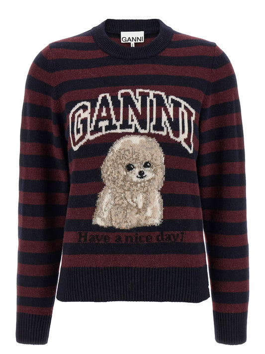 'Graphic Wool Mix Poodle Stripe' sweater Sweater, cardigans