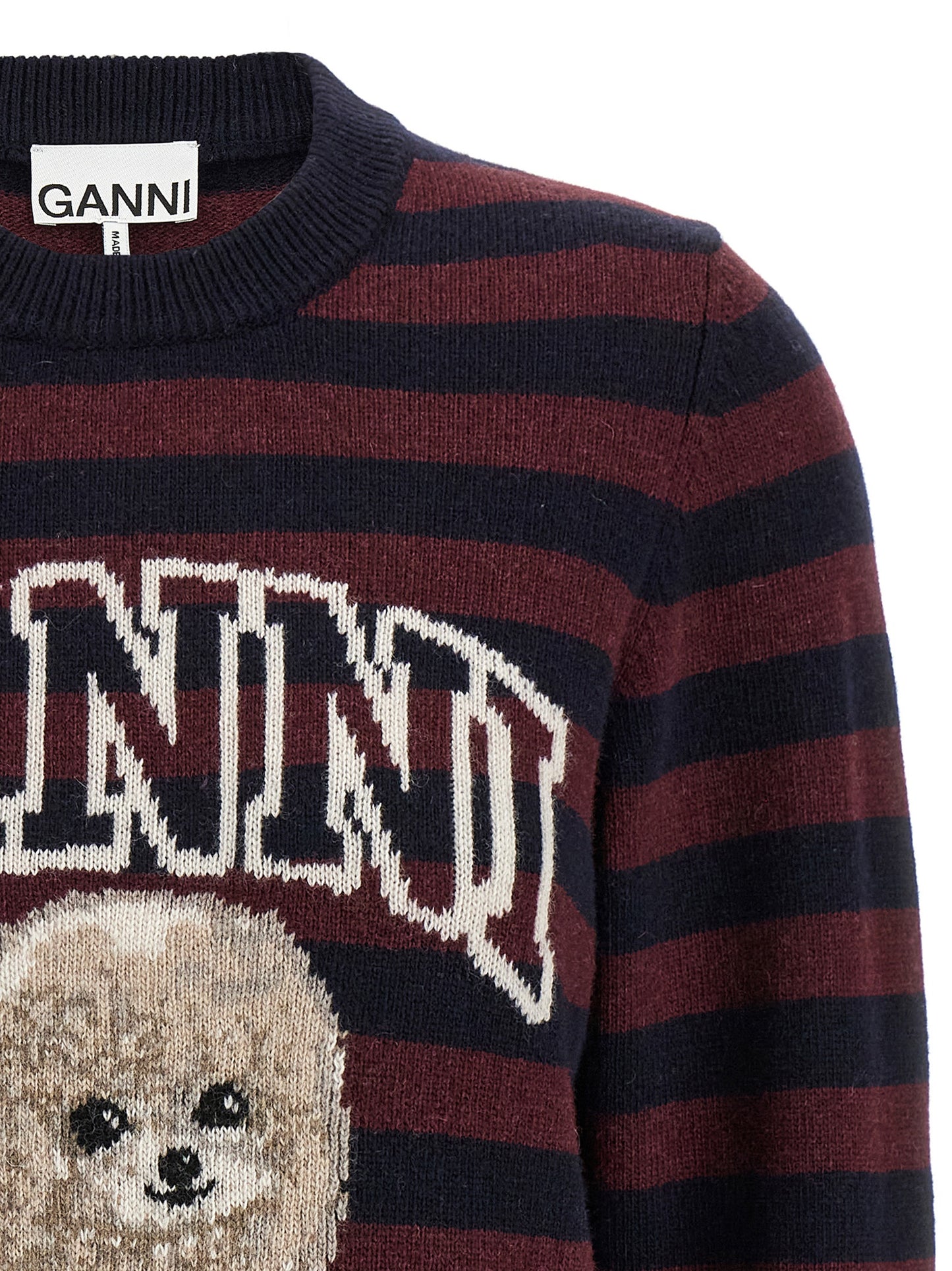 'Graphic Wool Mix Poodle Stripe' sweater Sweater, cardigans