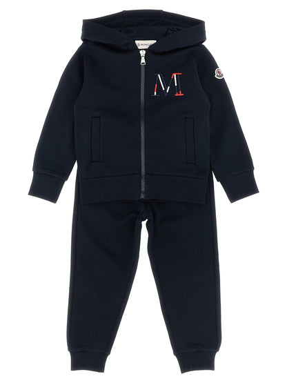 Logo embroidery sweatshirt + joggers Dresses