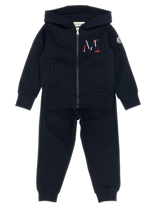 Logo embroidery sweatshirt + joggers Dresses