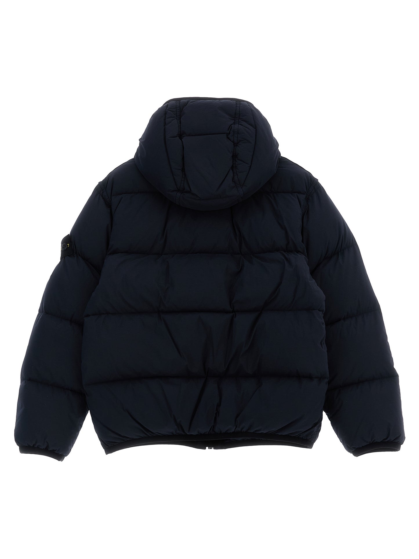 Logo patch hooded down jacket Down jacket, Parka, Casual jackets