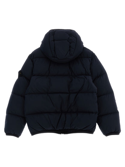 Logo patch hooded down jacket Down jacket, Parka, Casual jackets