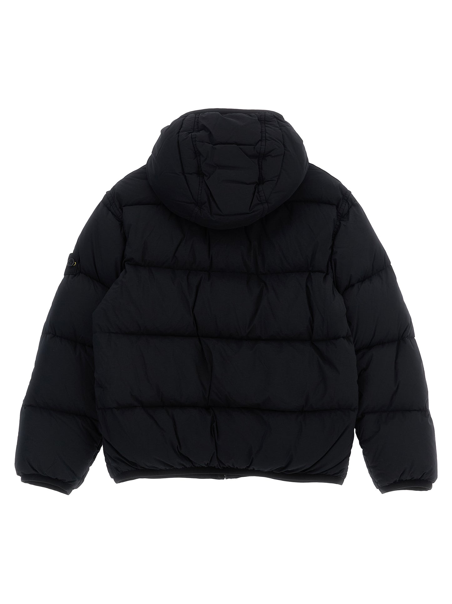 Logo patch hooded down jacket Down jacket, Parka, Casual jackets
