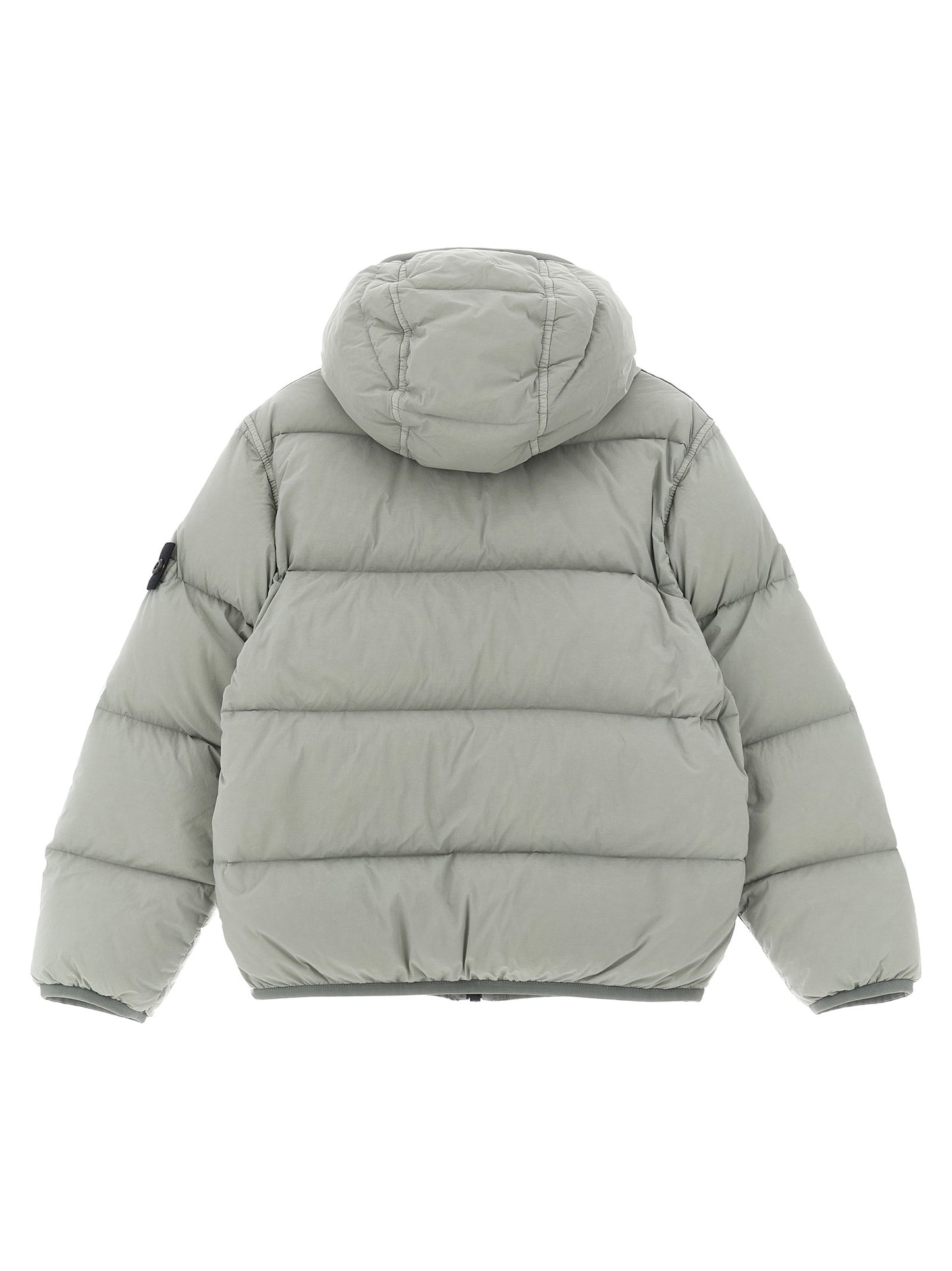 Logo patch hooded down jacket Down jacket, Parka, Casual jackets