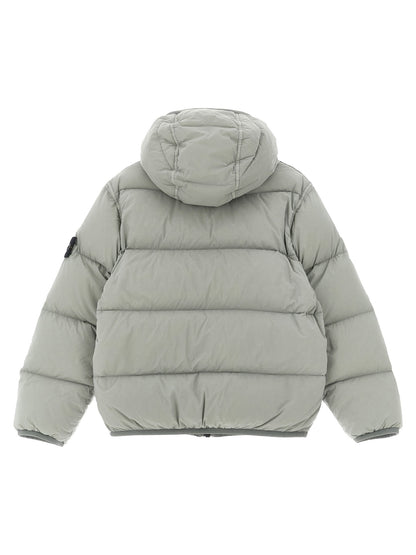 Logo patch hooded down jacket Down jacket, Parka, Casual jackets