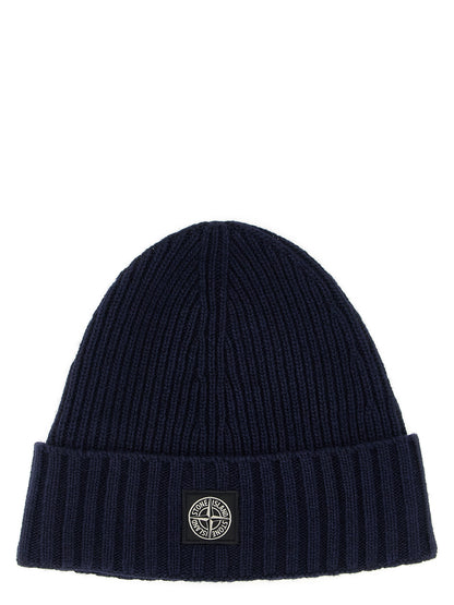 Logo patch beanie Hats
