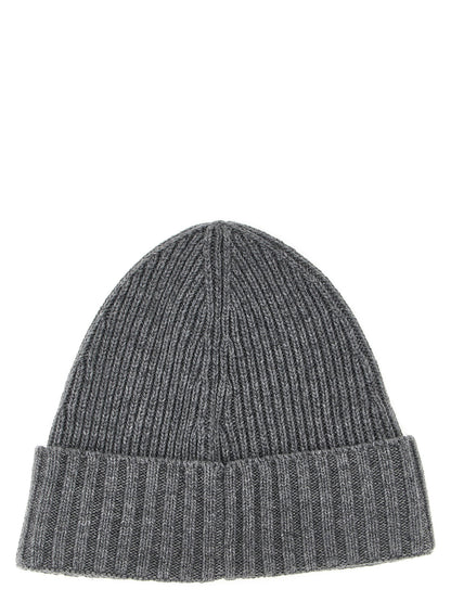 Logo patch beanie Hats