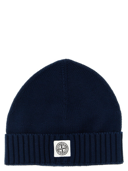 Logo patch beanie Hats