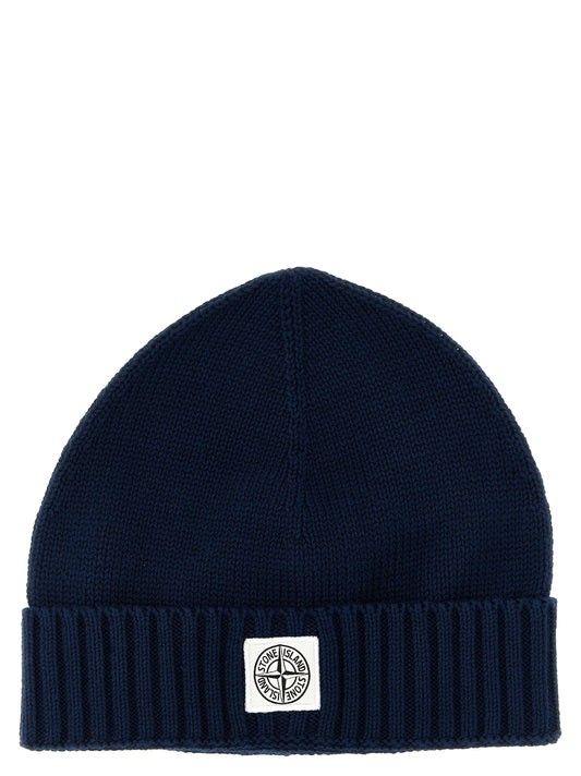 Logo patch beanie Hats