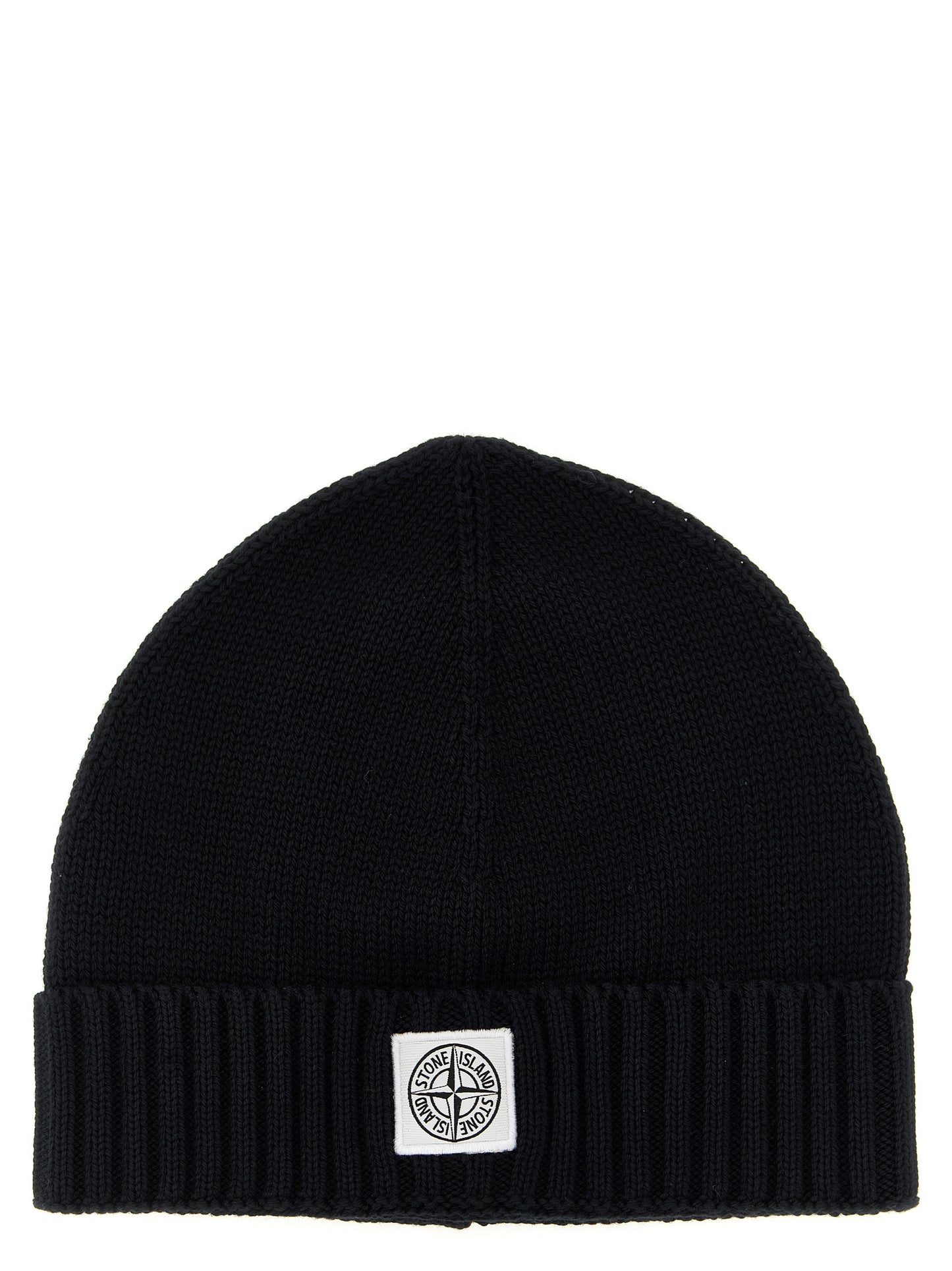 Logo patch beanie Hats