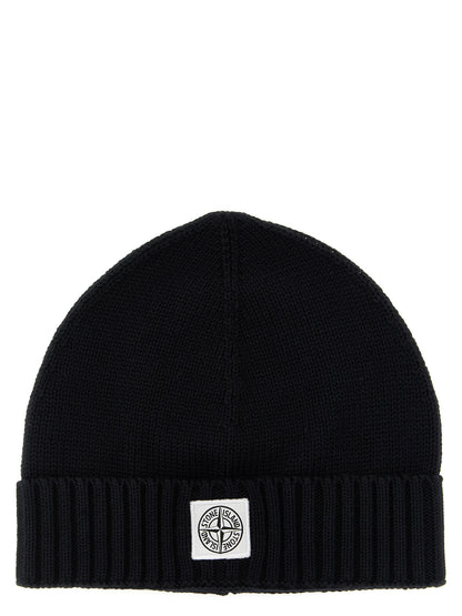 Logo patch beanie Hats