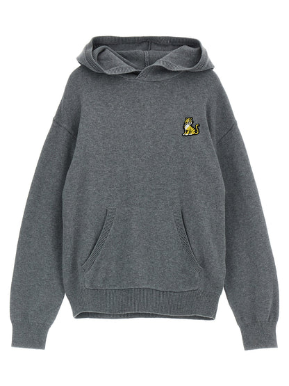 Logo embroidery hooded sweater Sweater, cardigans