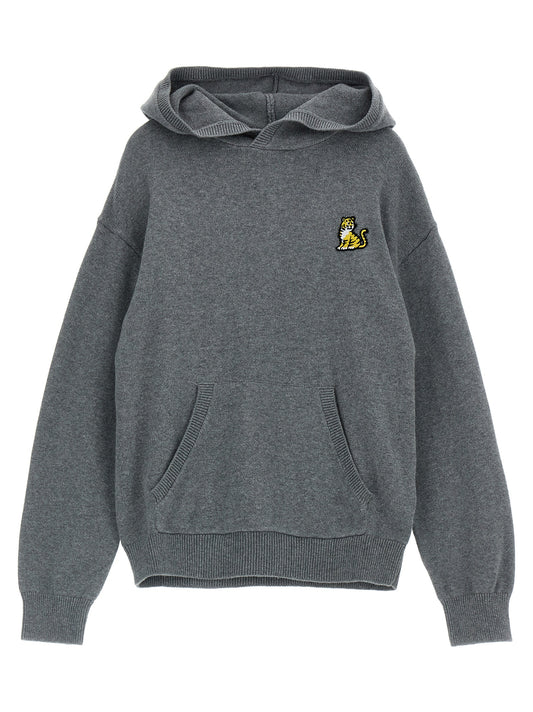 Logo embroidery hooded sweater Sweater, cardigans