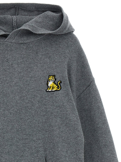 Logo embroidery hooded sweater Sweater, cardigans