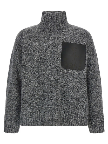 'Leather Patch Pocket' sweater Sweater, cardigans