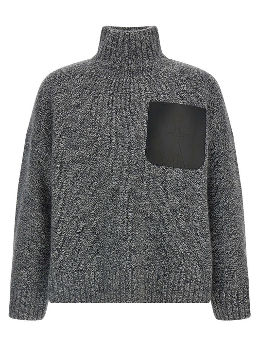 'Leather Patch Pocket' sweater Sweater, cardigans