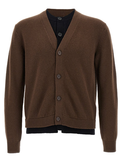 'Contrast Layered' cardigan Sweater, cardigans