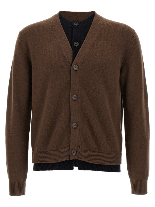 'Contrast Layered' cardigan Sweater, cardigans