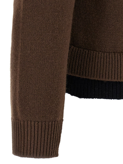 'Contrast Layered' cardigan Sweater, cardigans