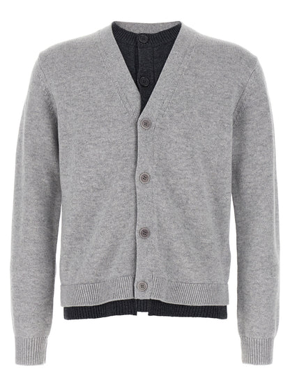 'Contrast Layered' cardigan Sweater, cardigans