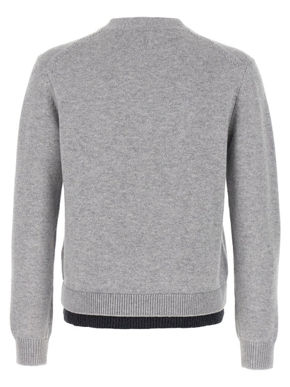 'Contrast Layered' cardigan Sweater, cardigans