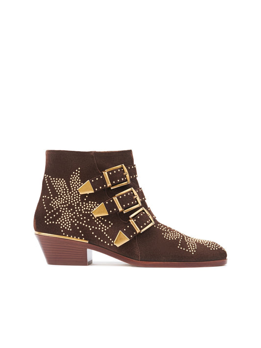 Chloé Susan ankle boots in suede with studs