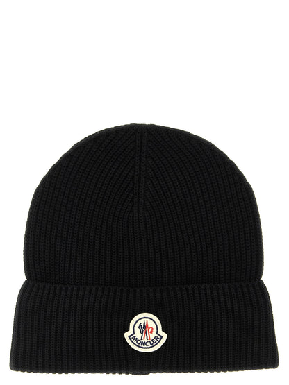 Logo patch beanie Hats