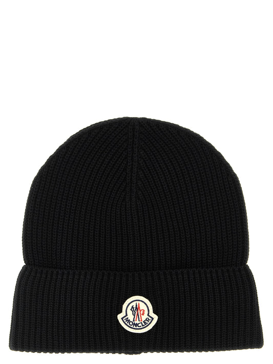 Logo patch beanie Hats