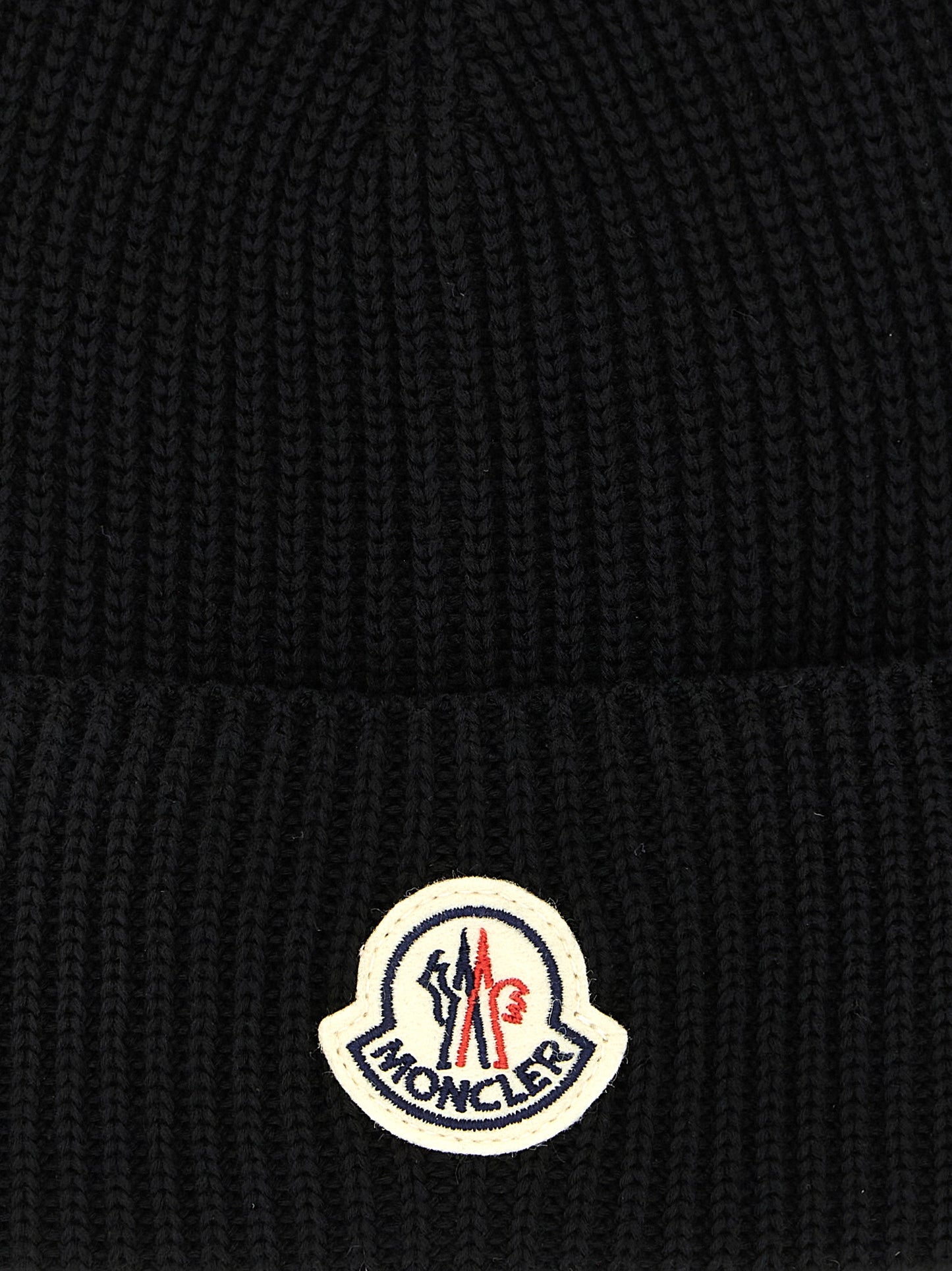 Logo patch beanie Hats