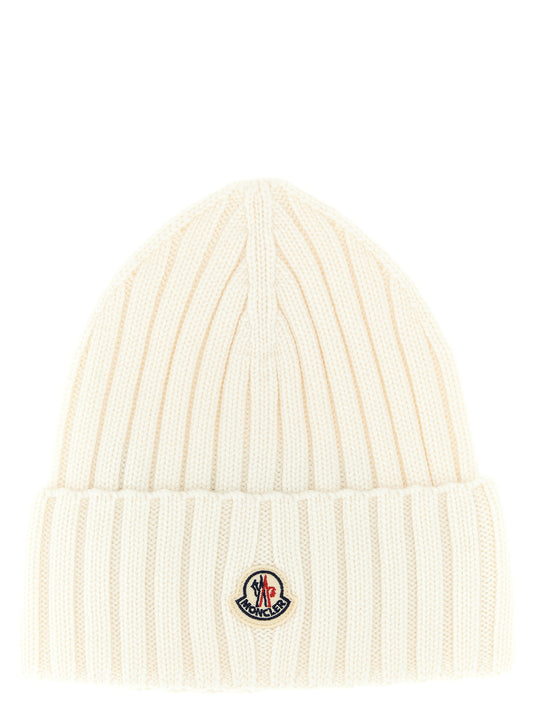 Logo patch beanie Hats