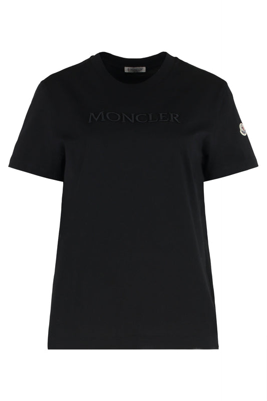 Moncler Cotton t-shirt with embroidered tone-on-tone logo