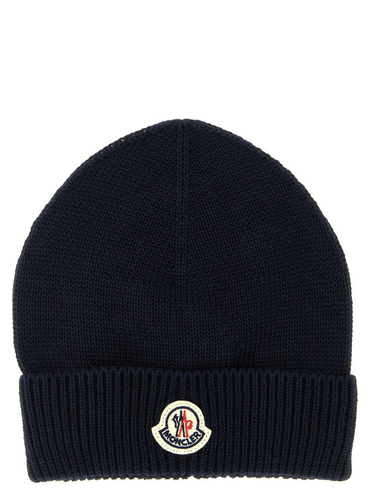 Logo patch beanie Hats